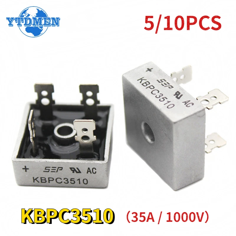 5pcs/10pcs KBPC3510 Bridge Rectifier Diode 1000V 35A Rectifiers Diodes Electronic Kit