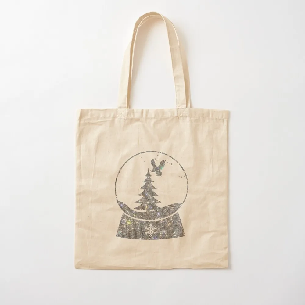 Snowglobe Elephant Tote Bag hand bag ladies eco bag folding Canvas stote large size bags