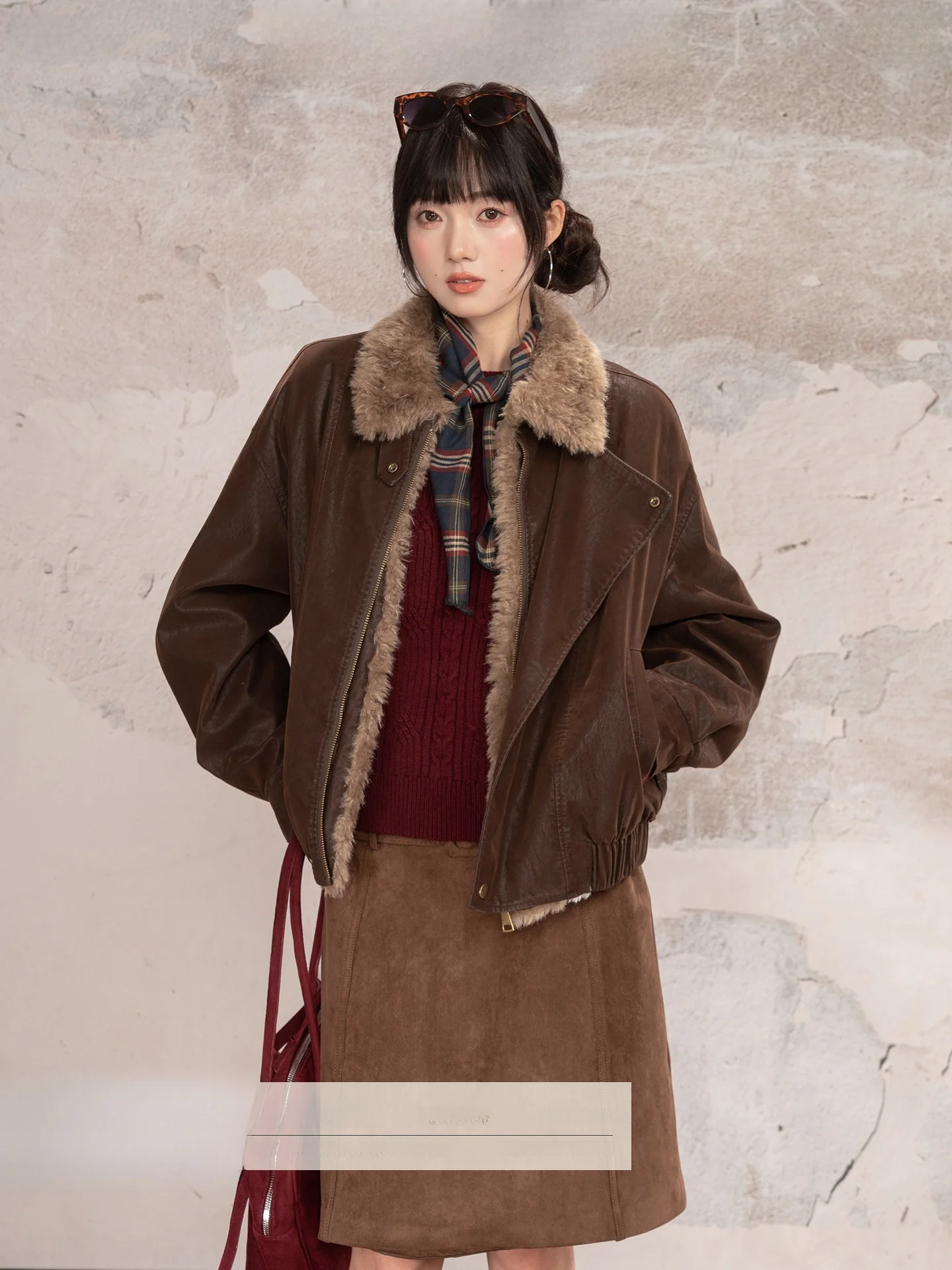 

Loveheynew Women's Biker Jaet Thiened Winter Coat Warm Fur Collar Casual Sle Online Exclusive Youth Long Sve Coat