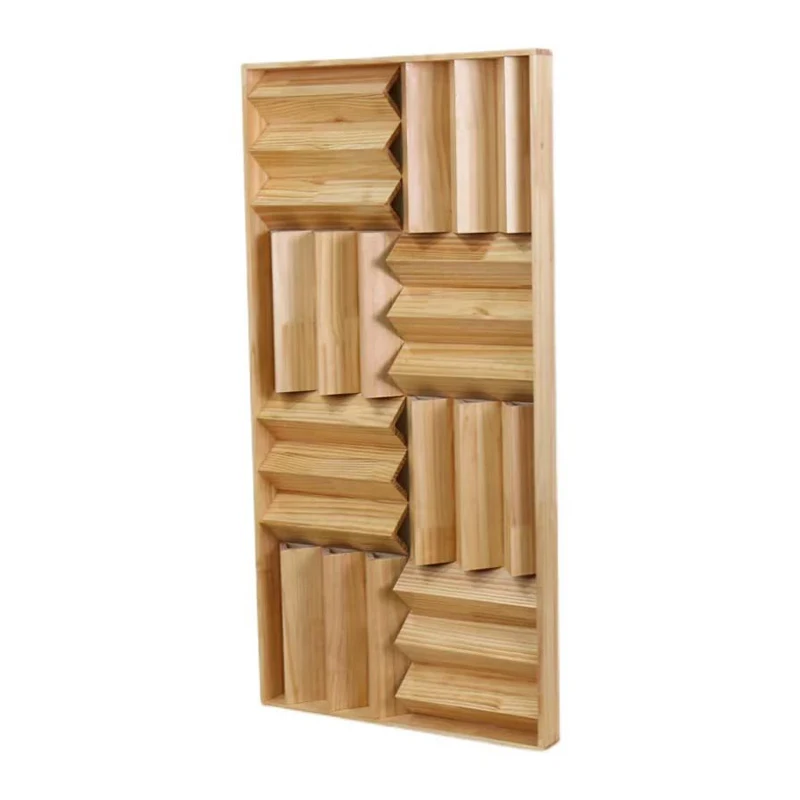 2 Teile/schachtel Große Größe 120x60cm Dreieck Holz Akustische Diffusor Umweltfreundliche Kiefer Holz Panels Für Echo Reduzierung, sound Control