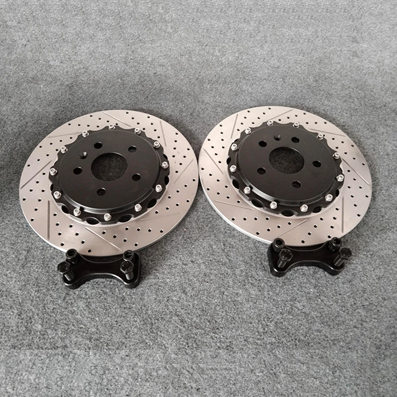 Factory Customize Drilled Brake Disc Rotor Kits with Bracket for Goft Gti Mk6 Honda Civic Fd2