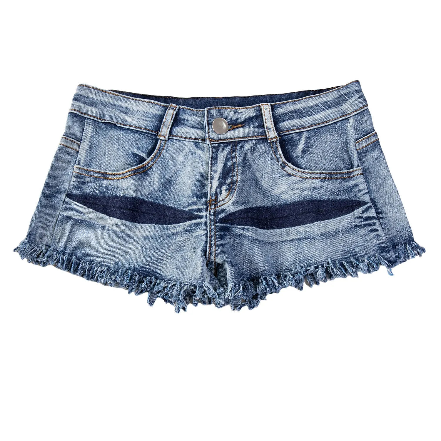 Women's Low Waist Distressed Washed Cotton Straight Leg Shorts Cheap Women's Clothing Free Shipping Cheap Women's Clothing With