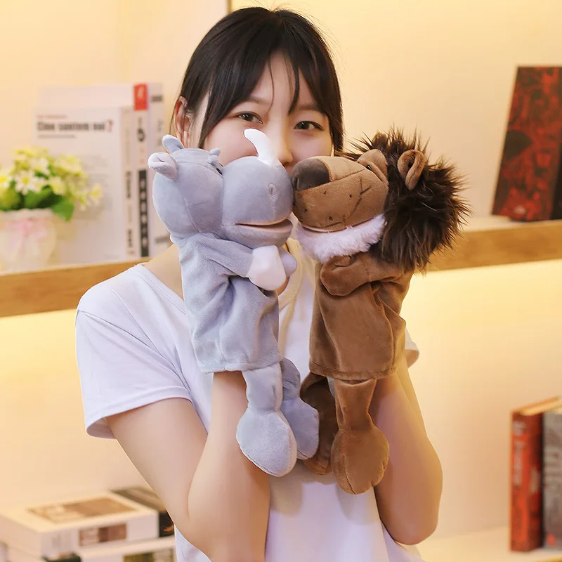 24 Styles Stuffed Animal Toy Soft Hand Finger Story Puppet Kawaii Dolls Educational Baby Toys Party Decor Children Birthday GIft