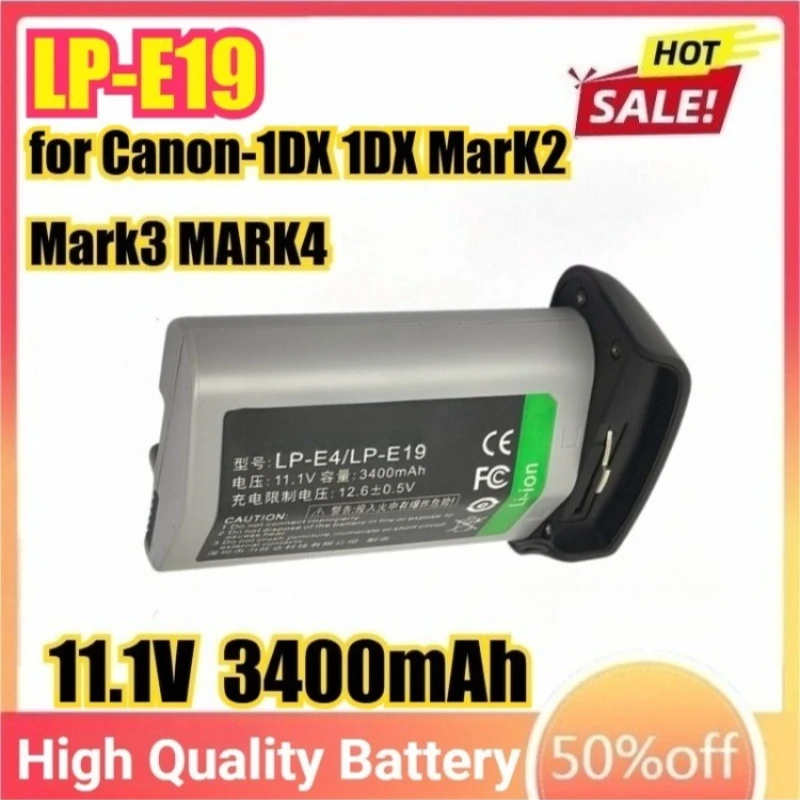 

NEW LP-E19 LP E19 3400mAh Camera Batteries for Canon-1DX 1DX MarK2 Mark3 MARK4 1DS SLR for Canon EOS 1D 1D MARK II 1D