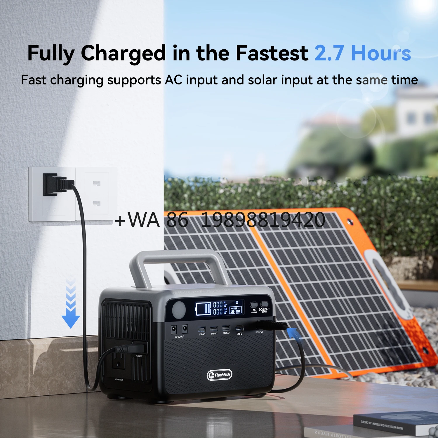 Outdoor Camping Warehouse - EU・米国倉庫からの送料無料、300Wインバーター搭載のソーラー発電機、ポータブル電源、アウトドアキャンプ用