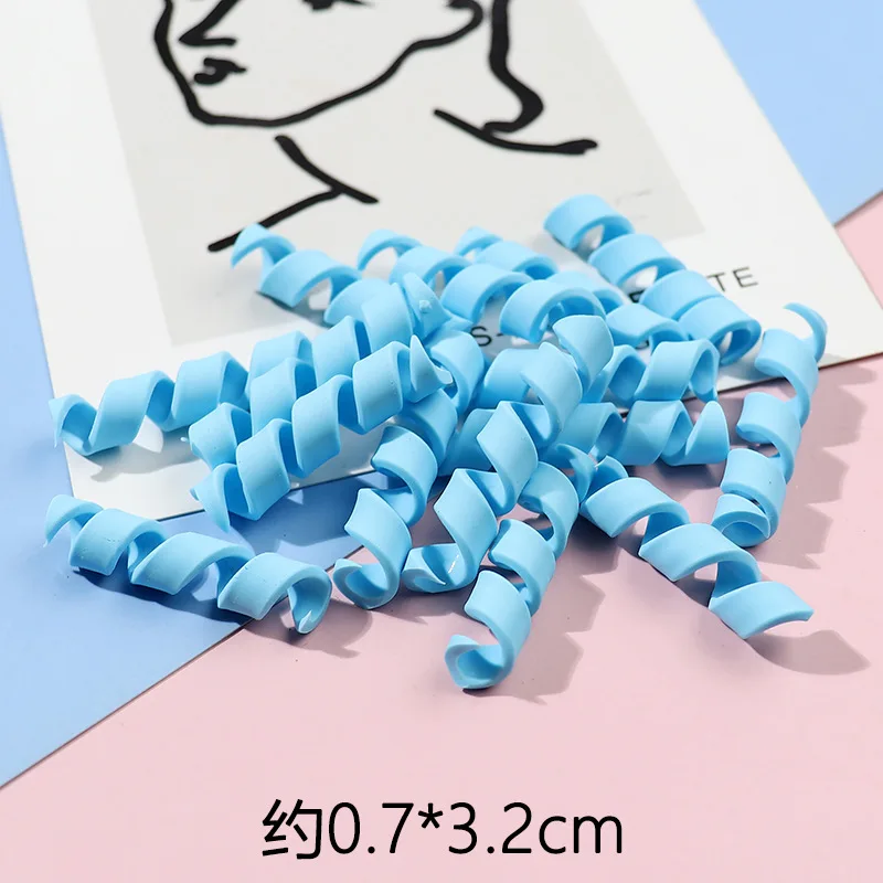 10 stücke Kawaii Spirale Marshmallow Süßigkeiten Polymer Clay Cabochon Flatback Für DIY Telefon Dekoration – Detail 18