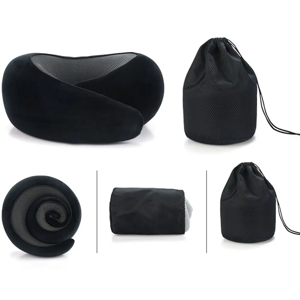 

Bedding Nap Snail Style Travel Neck Pillow Portable Adjustable U-shaped Pillow Relax Durable Sleep Camping Pillow Plane