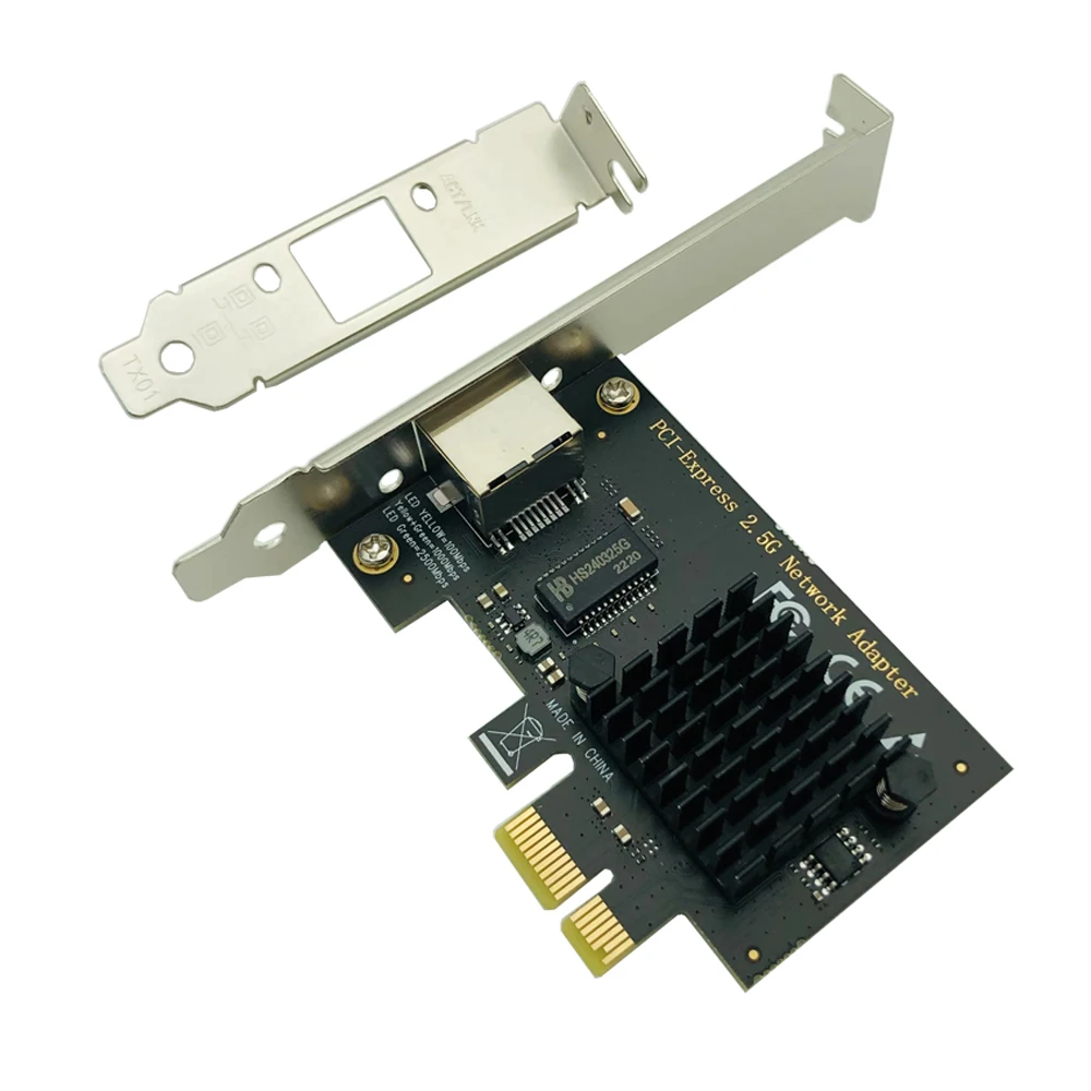 Сетевая карта PCI Express, 2,5 Гбит/с, Gigabit Ethernet PCIE, сетевая карта, сетевой адаптер LAN, 1 порт RJ45 для чипов Intel I225V для настольного ПК