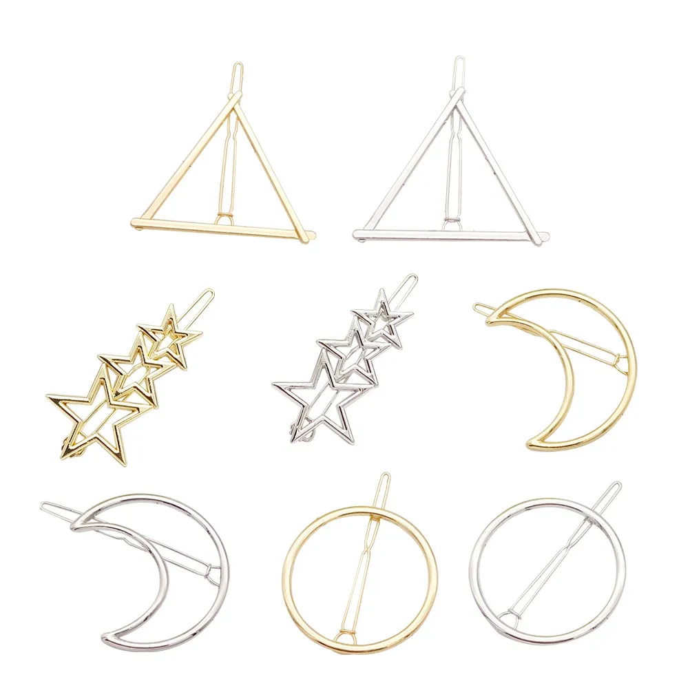 

Набор из 8 винтажных металлических заколок для волос в форме луны для женщин: элегантный аксессуар для фотосессий, подчеркивающий уверенность, очарование, подарок на день рождения