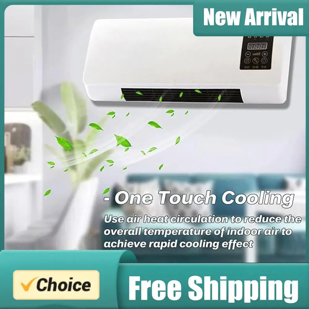 

Wall Mount Mobile Electric Fan with Remote Control Air Cooling Fan Dual-Purpose Fan Air Cooler for Dorm Office Bedroom