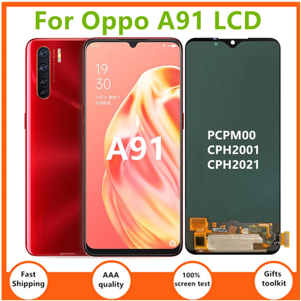 

OLED-дисплей 6,4 дюйма для Oppo A91 LCD PCPM00 CPH2001, CPH2021, замена для экрана Oppo A 91