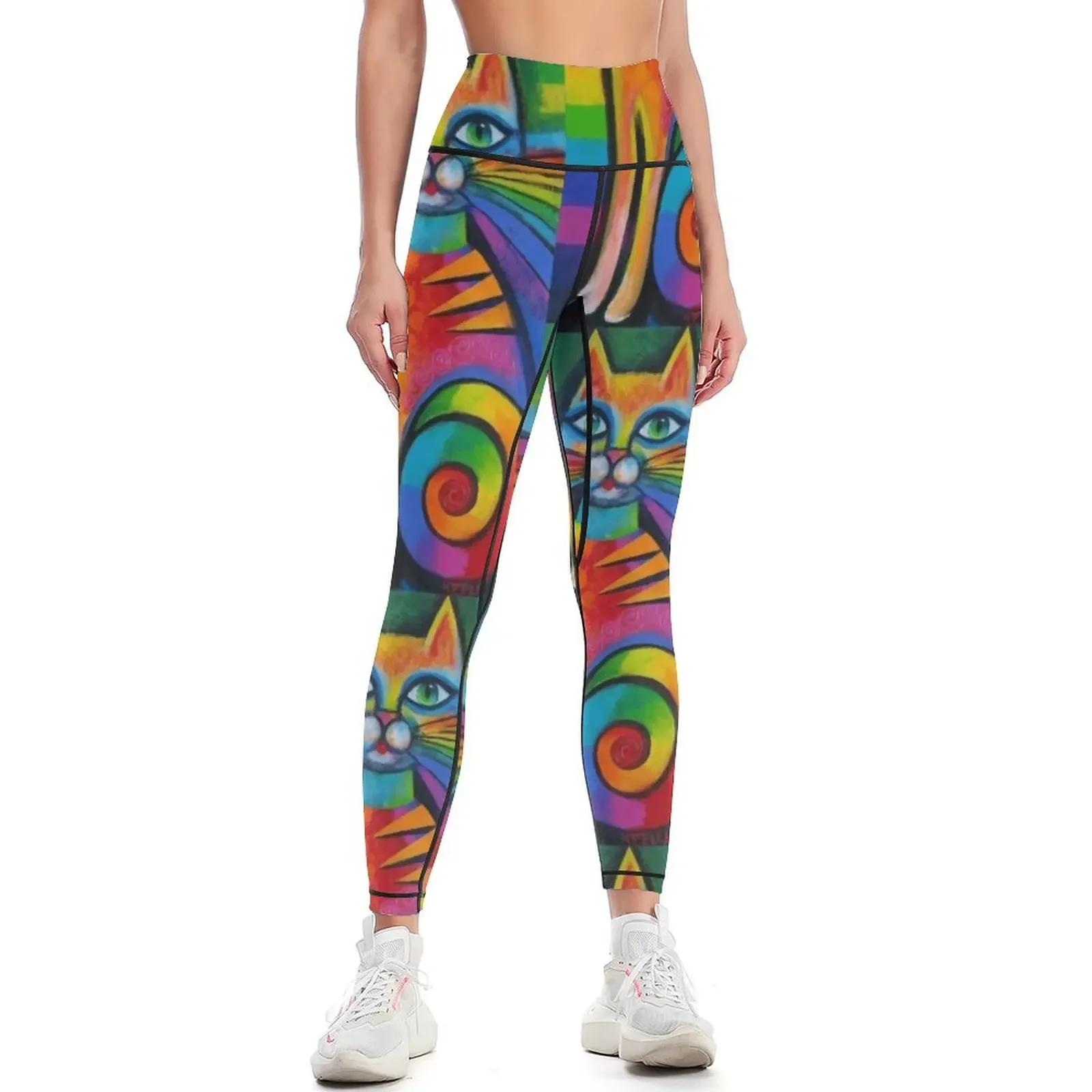Rainbow cat Leggings Sports pants for harem pants sport legging sports for Womens Leggings