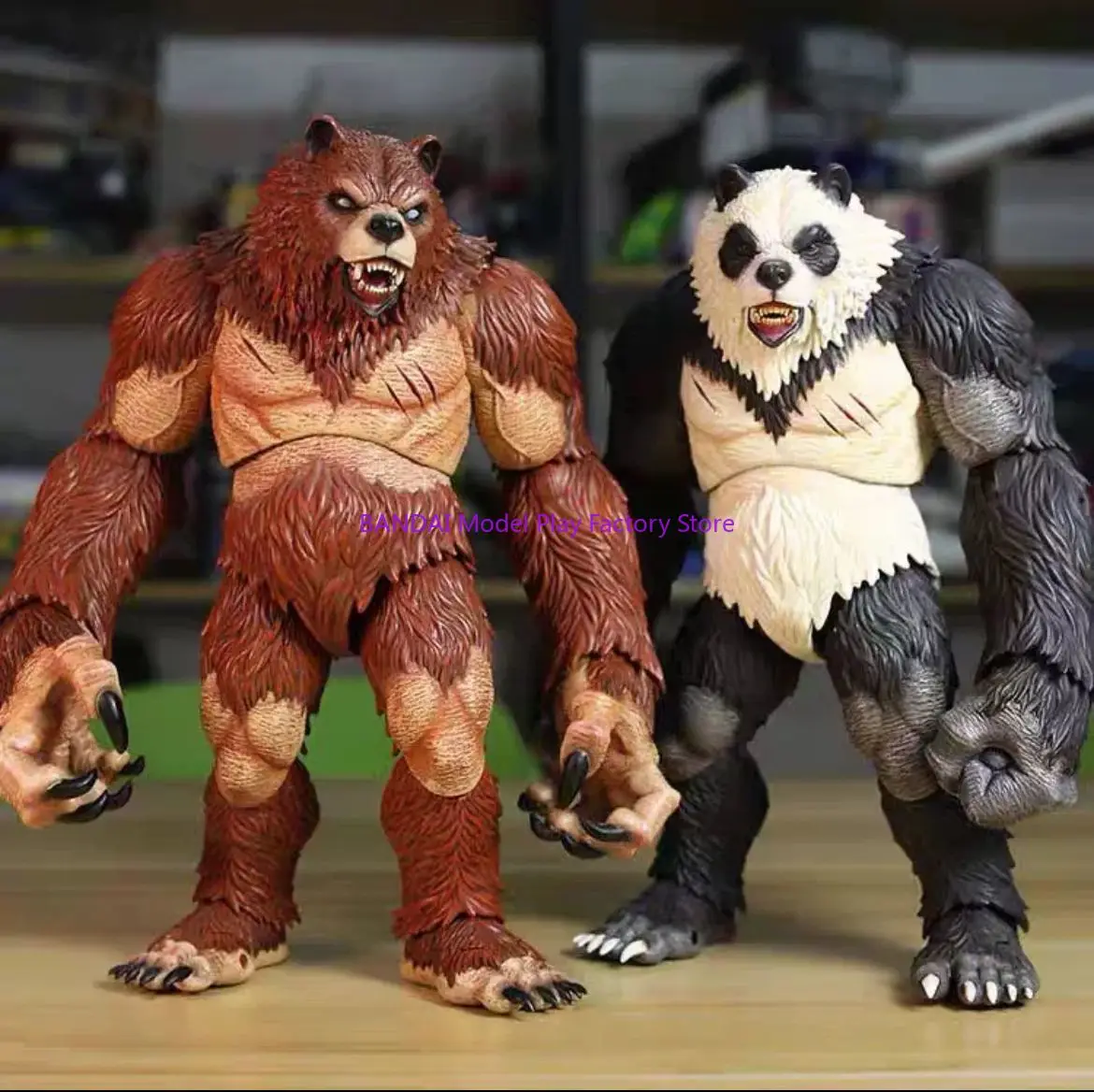 In Stock Memory Toys Adventurers World Brown & White Bearkin Warrior Shardclaw Articulated Action Figure Model Toy