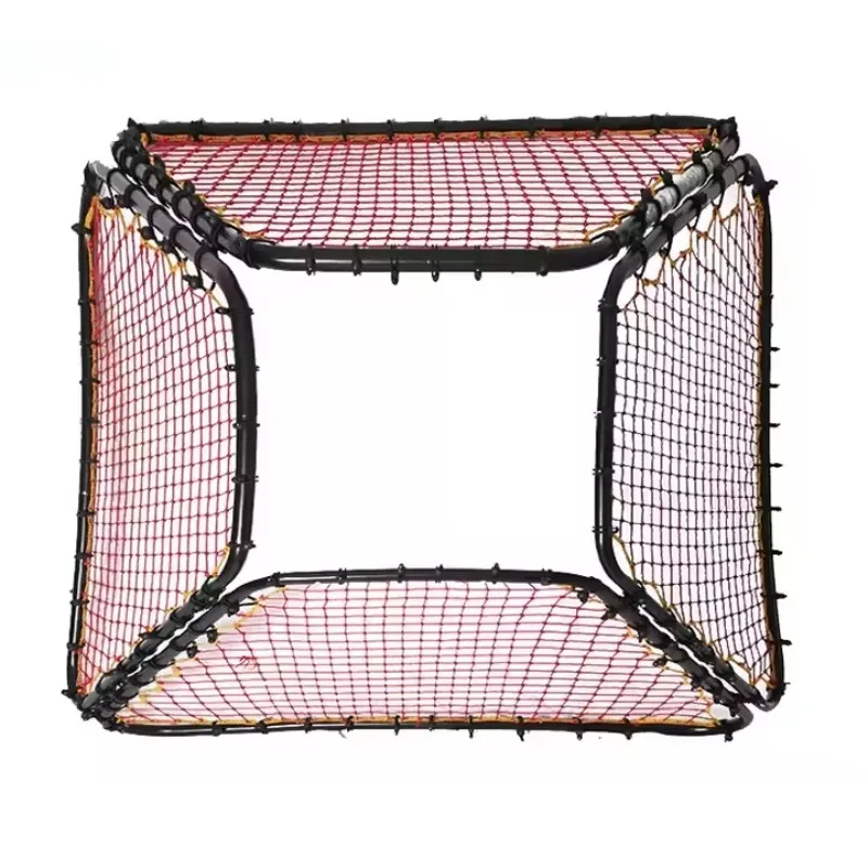 Perlengkapan Latihan Sepak Bola Jaring Rebounder Empat Sisi Sudut Dapat Disesuaikan Portabel Pasokan Pabrik untuk Lapangan Sepak Bola