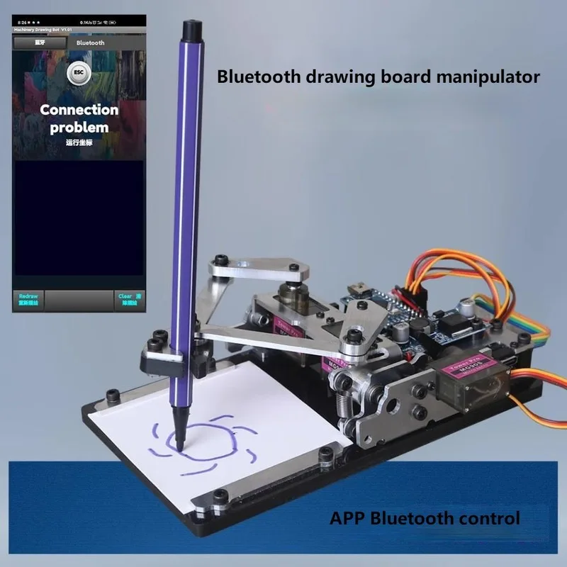 MG90 XY Plotter Robot Arm APP Drawing Sketchboard Manipulator Tangan Untuk Arduino Robot Arm DIY Kit Programmable Robot Starter Kit