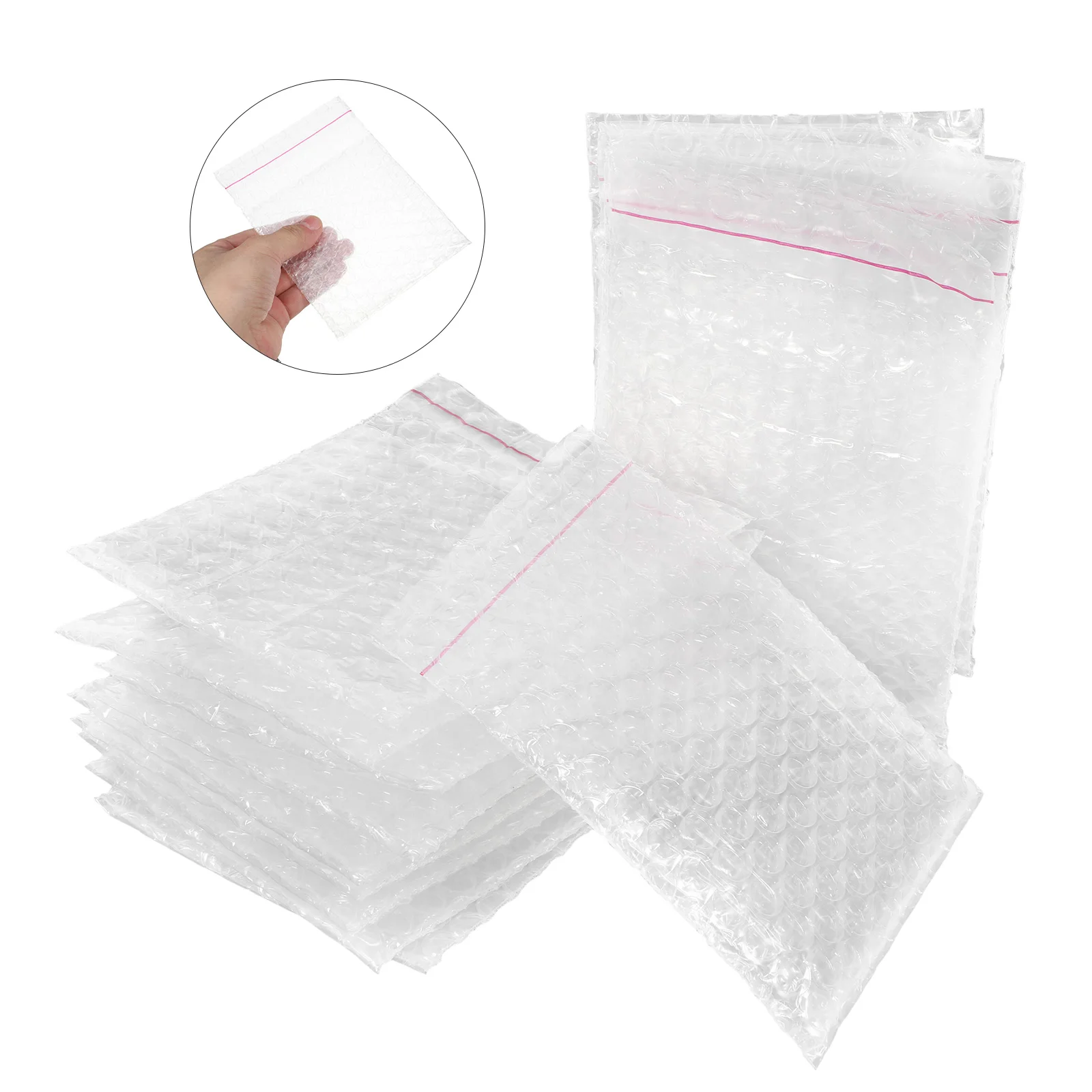 Double Layer Shockproof Self Adhesive PE Material Moving Packaging Pouches Plastic Packing Bubble Sleeve Clear Cushioning Wrap