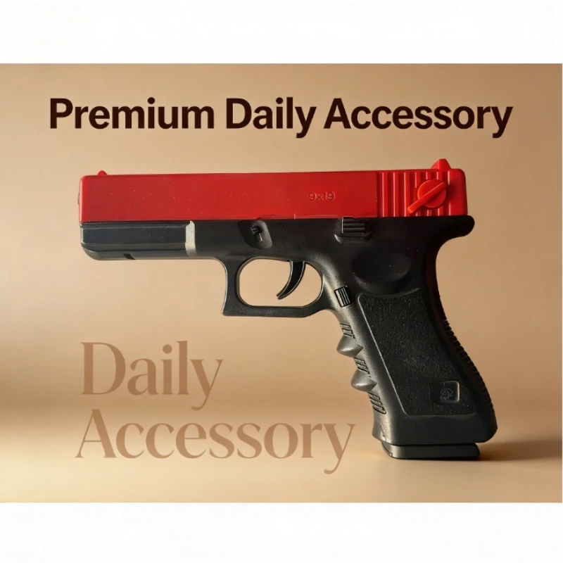 

High Quality Alloy G17 Toy Gun, Long Distance Shooting with 7-8mm Safe Rubber Soft Bullets, Perfect Birthday Present for Kids