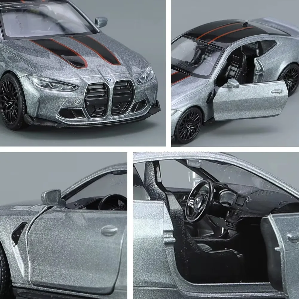 1:36 Modellauto BMW M4 CSL M3 1987, Miniaturautos, Legierung, Druckguss-Türen, geöffnet, zurückziehbare Gummireifen, Ornament, Spielzeug für Kinder, Geschenke – Detail 9