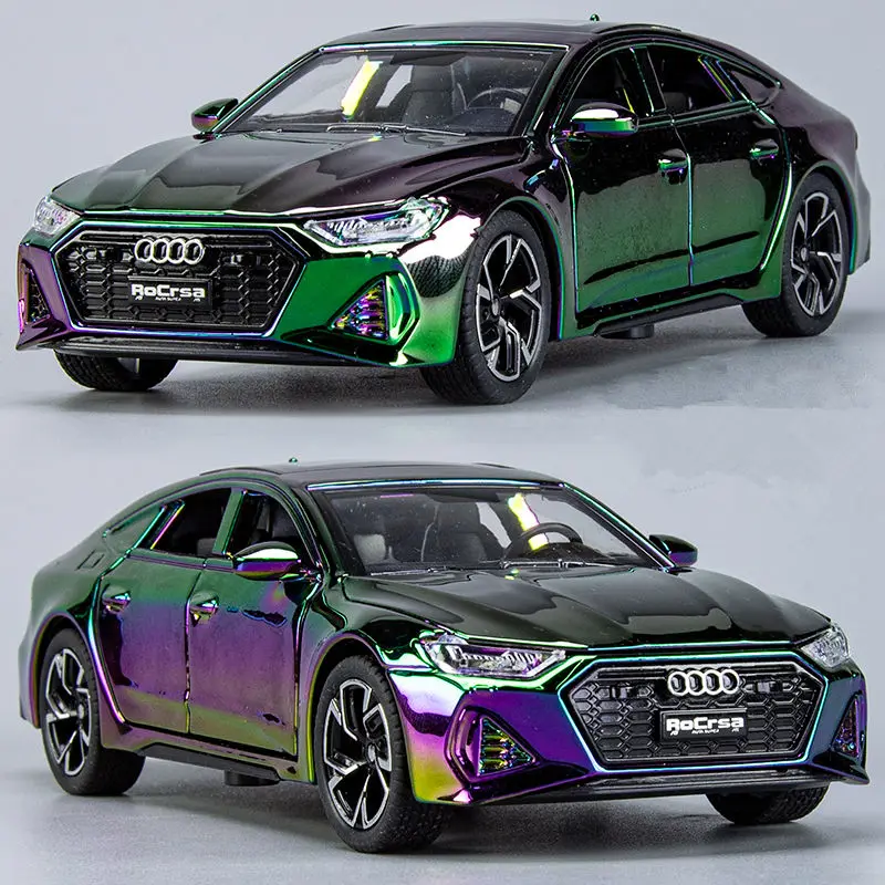 1:32 Electroplating Version AUDI RS7 Alloy Sports Car Model Diecast Metal Racing Vehicle Car Model Sound and Light Kids Toy Gift