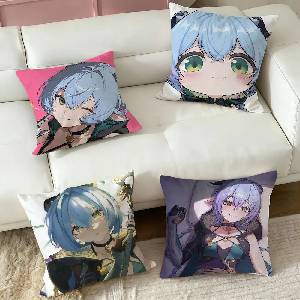 Lucia Elowen Zenlss Zone Zero  Pillow Case Square Double-Sided Sofa Cushion Cover Bedroom Bedside Pillow