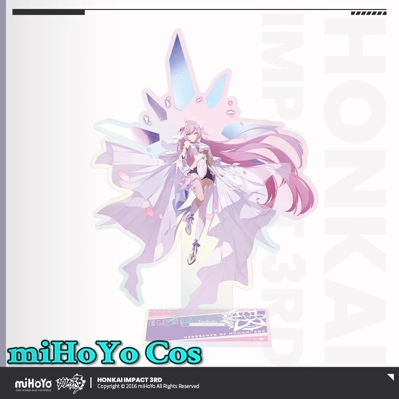 

[Подлинная] игра miHoYo Honkai Impact 3RD Elysia Herrscher of Humanity Косплей Настольные вертикальные украшения Аниме Мультяшные аксессуары