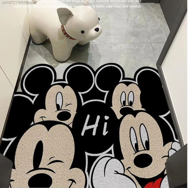 Imagem -03 - Disney Mickey Mouse Cartoon Printing Floor Mat Tapetes Absorventes de Água Porta da Cozinha do Banheiro Bonito Decoração do Quarto da Menina Doce