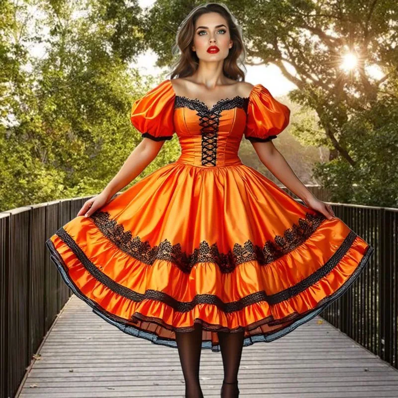 

Fashion Cosplay Prom Dresses Short Lace Tiered Victorian Theme Party Gowns فساتين للمناسبات الخاصة Customiz