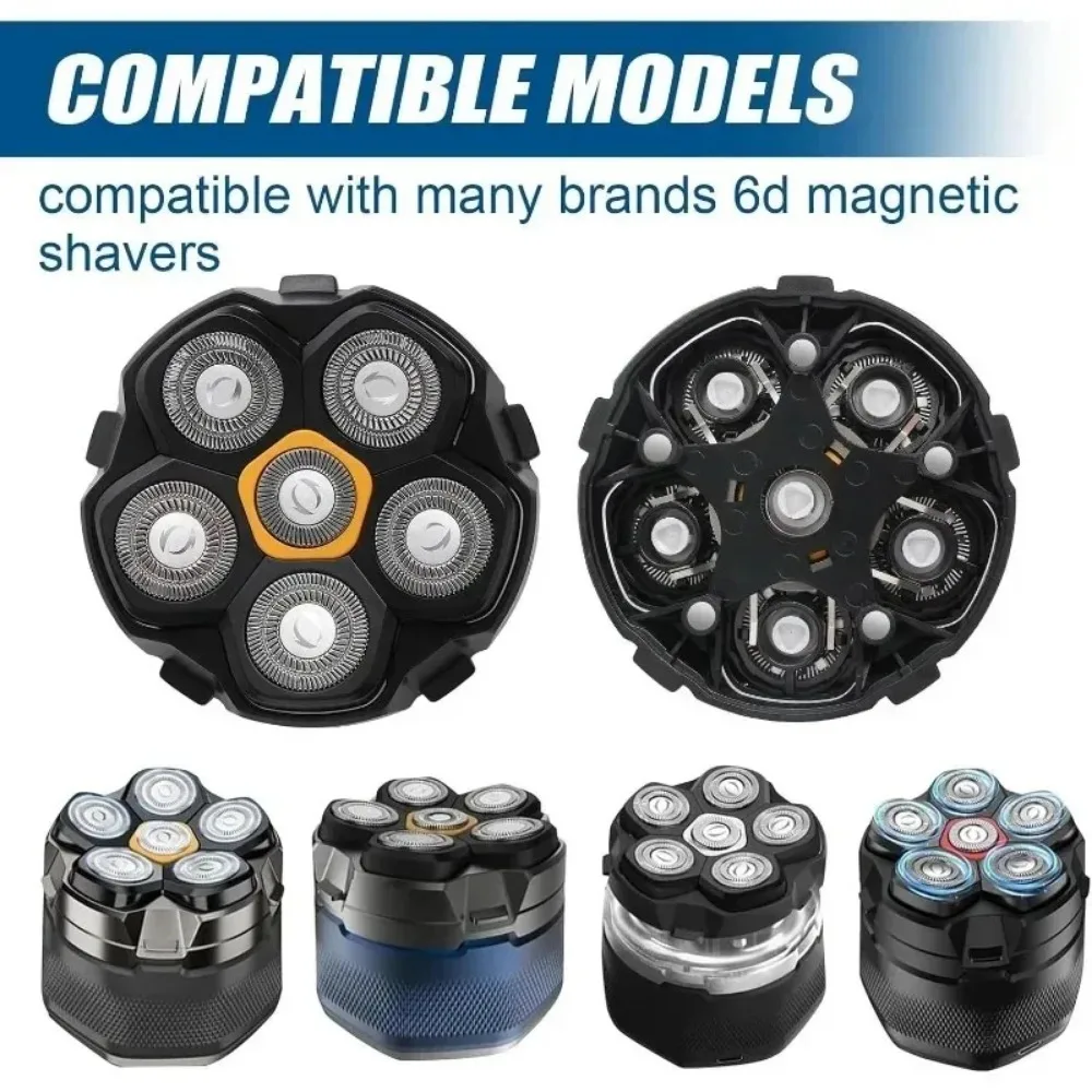 Bestseller Magnetic 6 Blade Head Shaver Replacement Heads for DOAO JoyKoi Solimpia Singphere AEXIRI Head Shaver