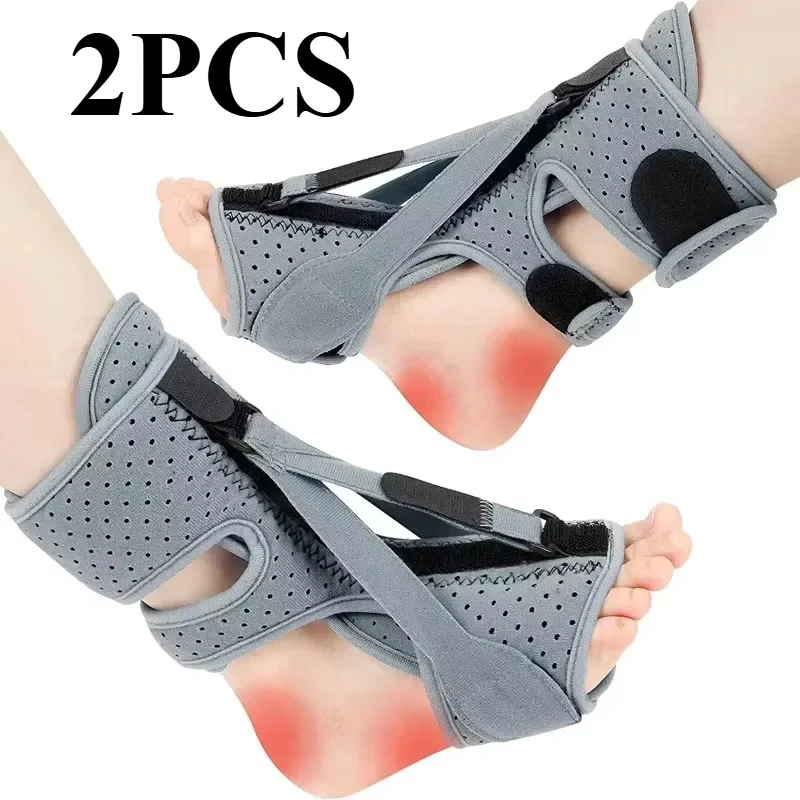 

2PCS Foot Drop Splint for Heel Pain Tendinitis Three Fixed Straps Plantar Tendinitis Foot Support Plantar Fasciitis Night Splint