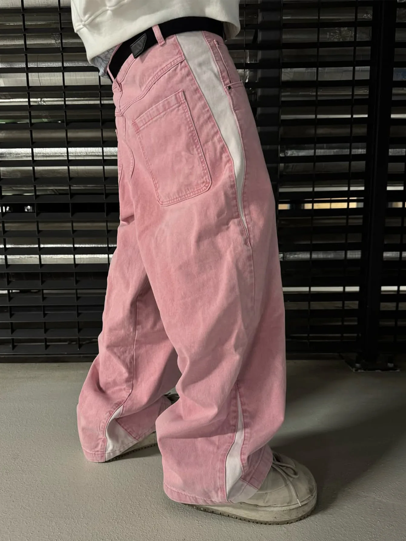 Y2K baggy Jeans Splicing embroidery high quality Jeans Fashion men women Sweatpants Casual streetwear Hip Hop wide leg trousers