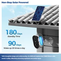 ALEVIO 2.5K Outdoor Solar Surveillance Camera WiFi Wireless Security Camera Ultra Standby AI Detection Color Vision Battery Cam 2
