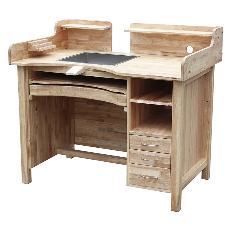 Premium Hardwood Stainless Steel Work Disk Removable Bench