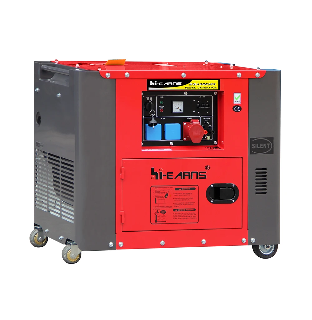 

Hiearns DG6500SE 5kw single/three phase silent die·sel generator