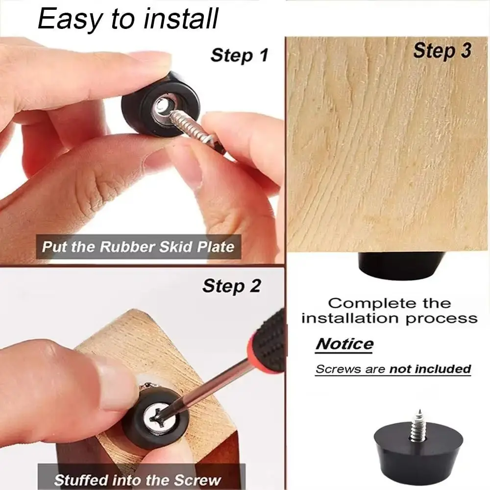 Case Feet Rubber Rubber Feet Round Fine Grips Bumper Pad Anti-Slip Furniture Feet Pad Table Chair Use