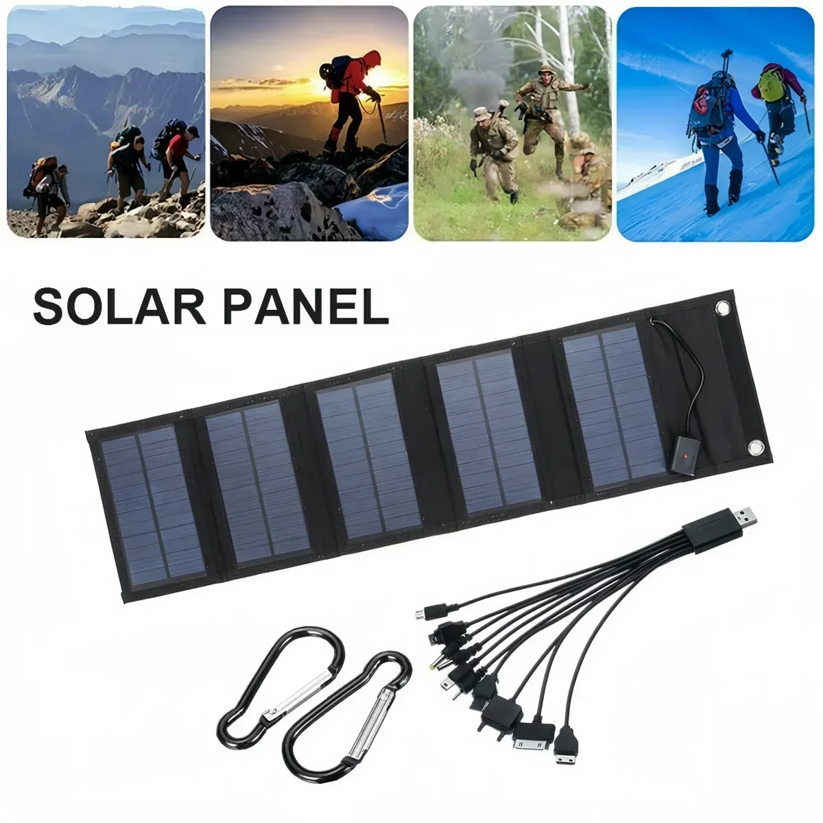 600W składany Panel słoneczny przenośny Panel słoneczny ładowarka USB 5V DC pełny etat moc panelu słonecznego mobilne źródło zasilania dużej mocy