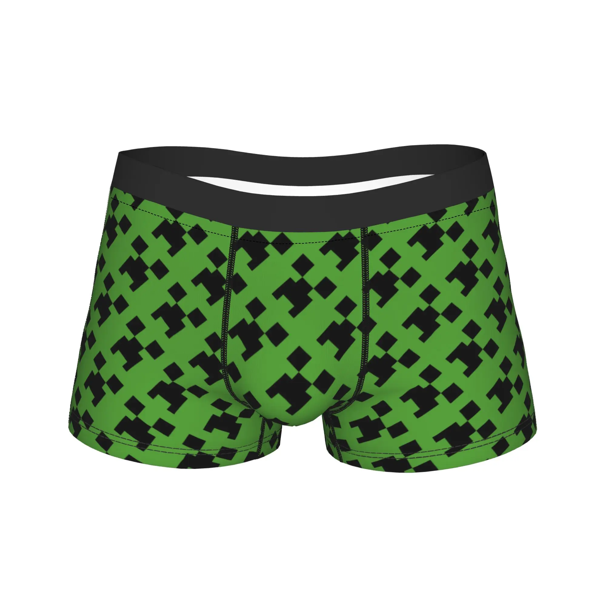 Calzoncillos Boxer Creeper de cara grande para videojuegos, pantalones cortos, bragas, ropa interior de cintura media, calzoncillos de S-XXL de Humor para hombre