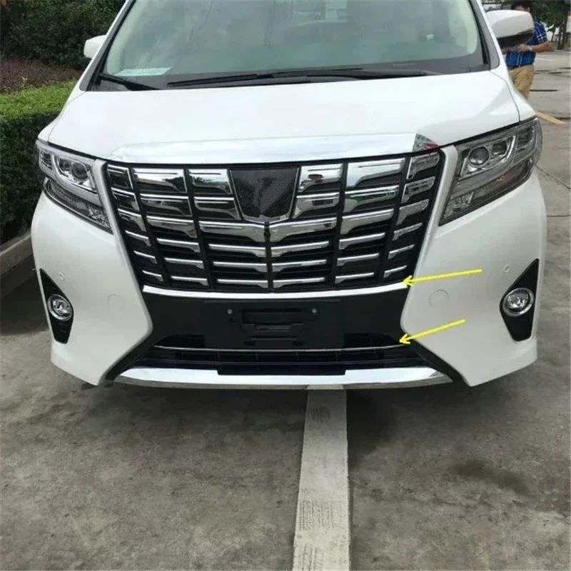 

WELKINRY For Toyota Alphard AH30 3rd Generation 2015-2018 Front Car Head Face Intake Air Vent Airscoop Grille Cover Trim