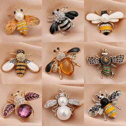 1 piece of women's European and American trendy little bee pearl brooch for fashionable dressing, banquet, party, holiday gift