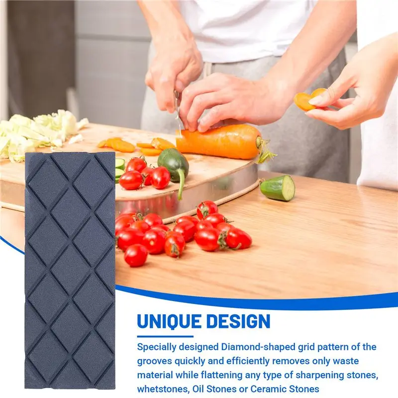 AS94-Large Flattening Stone- Dual Grit Coarse/Fine Sharpening Stones Flattener- Diamond Grooves Whetstone Fixer
