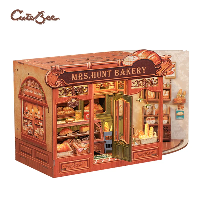 

CuteBee 2025 New Style CWGB401 Book Nook Miniature Diy Book Nook Diy Miniature House Diy Craft Kit 3D Puzzles for Adults