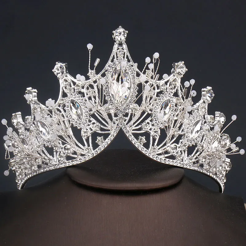 Bride Vintage Rhinestone Queen Crown Princess Headwear Headband Wedding Hair Jewelry Party Gift for Girls image 3