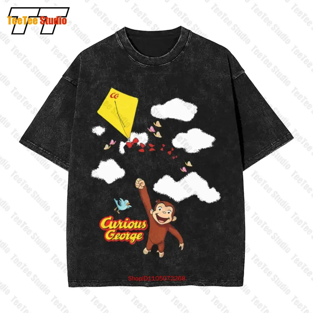 Youth Fly A Kite Curious George Vintage Oversized T-Shirt VPBF