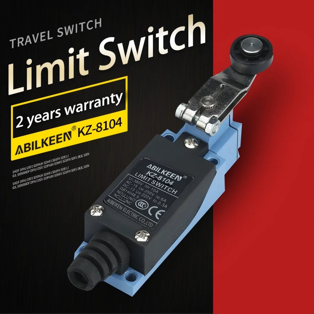 ABILKEEN KZ-8104 Rotary Swing Arm with Roller Momentary Limit Switch 2NO2NC AC250V 10A Micro Limit Switch Travel Switch