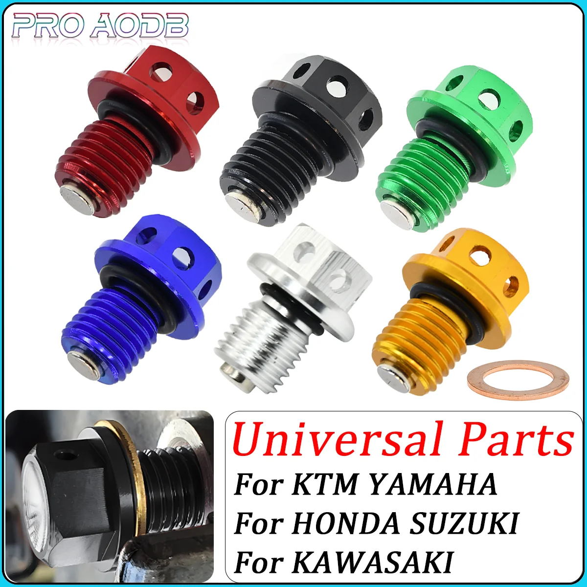 

Universal M12xP1.5 Magnetic Oil Drain Plug Bolt Screws For Honda CR125 250 250R CRF250R XR 250 600R 650L CBR1000RR Dirt Bike
