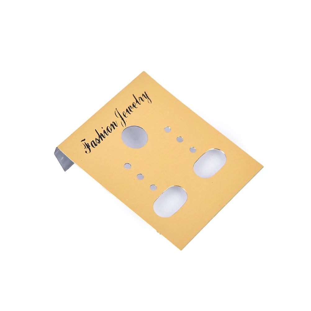 100 Stück Goldene Professionelle Kunststoff-DIY-Schmuckverpackungskarten Ohrring-Ohrstecker-Halter Display-Hängekarten – Detail 6