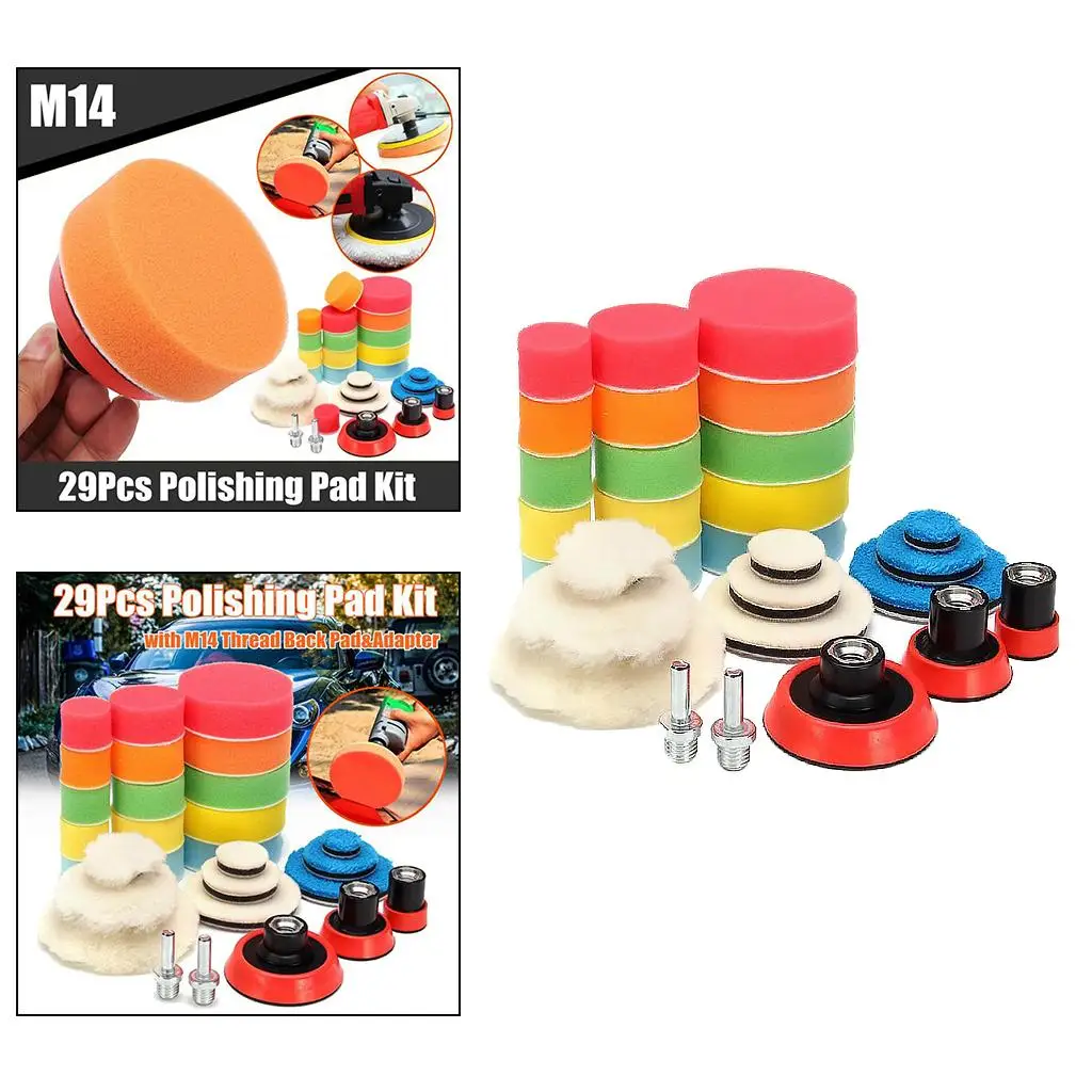 

Car Polishing Pads Kit Sponge Pads Kit for Car Detail Polishing Waxing