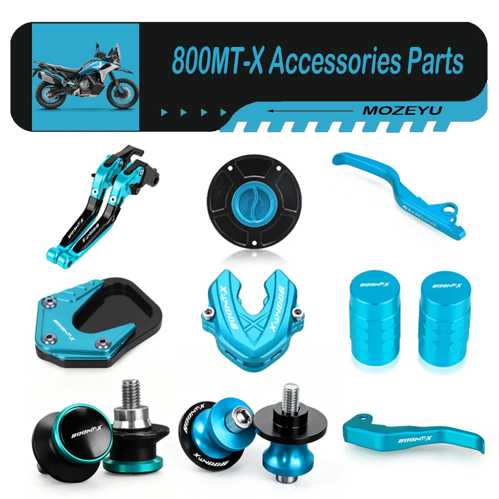 

For CFMOTO 800MT-X Parts 800MTX Handlebar Risers Swingarm Spools Tire Valve Stem Cap Fuel Tank Cap 800 MTX 800 MT-X Accessories