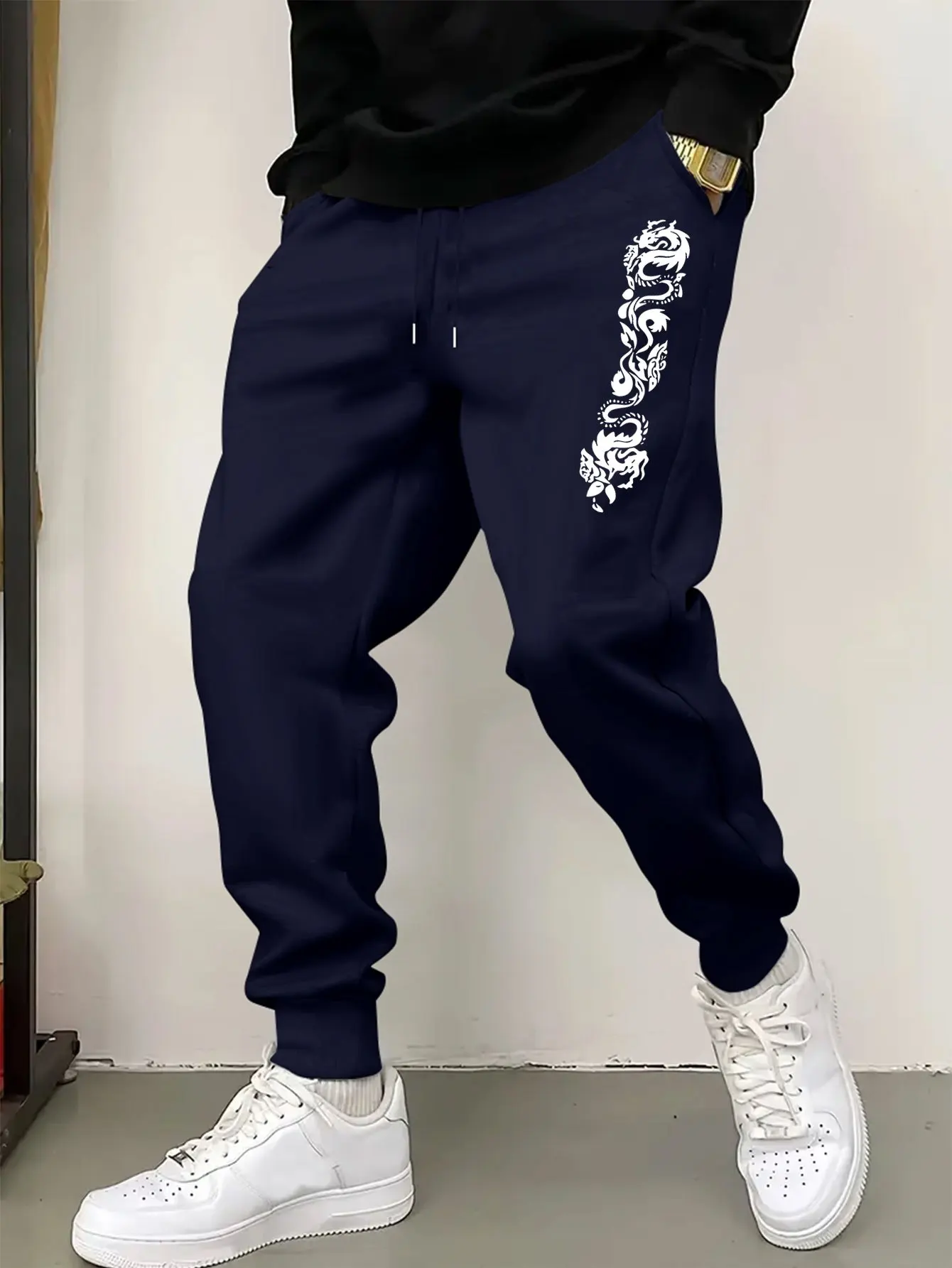 

Y2K Men's Japanese and Korean Style Korean Drama Pants Wide Leg Tapered Hem Jumpsuit with Cuffs, Casual and Formal Pants S-3XL