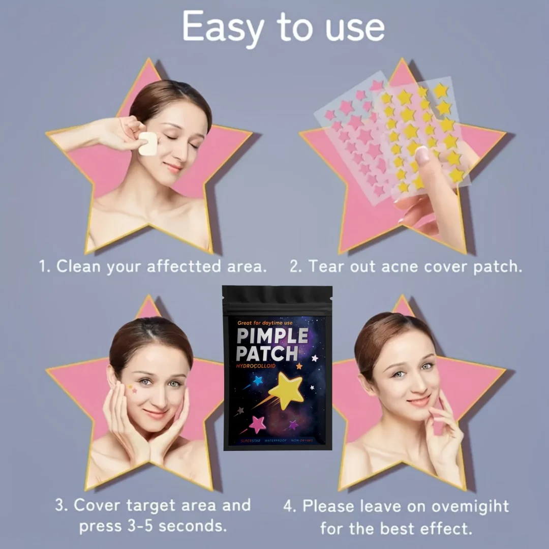 280 Stück Hydrokolloid-Akne-Pflaster, runde Akne-Pflaster, sternförmige Akne-Pflaster, Geburtstagsgeschenke, Valentinstagsgeschenke