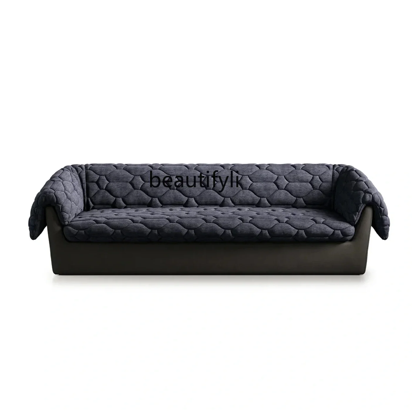 New Italian model, flower sofa lazy wind straight row three people color matching, removable and washable fabric